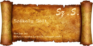 Székely Solt névjegykártya